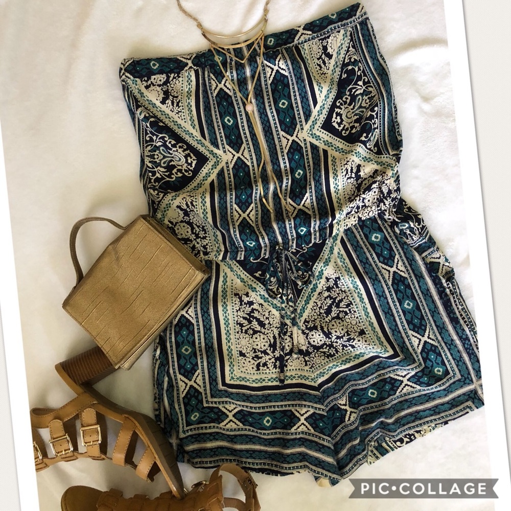 🆕 Angie Strapless Romper with Pockets